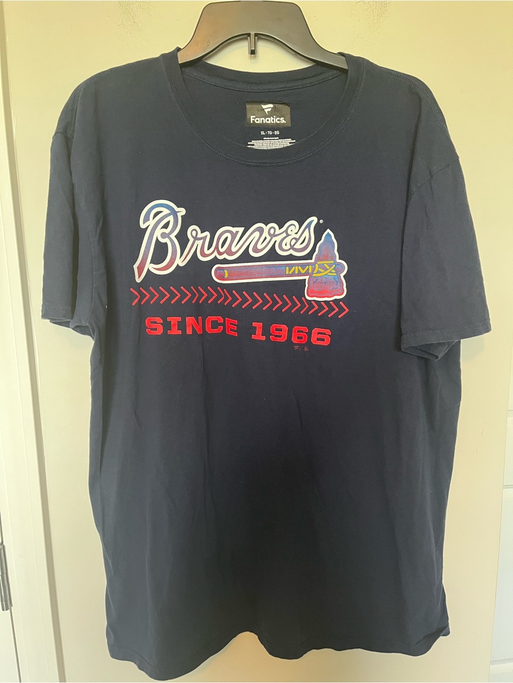 Fanatics Atlanta Braves Navy Logo T‑Shirt - Since 1966